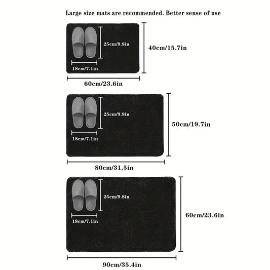 Soft Coral Velvet Bath Mat – Absorbent & Non-Slip