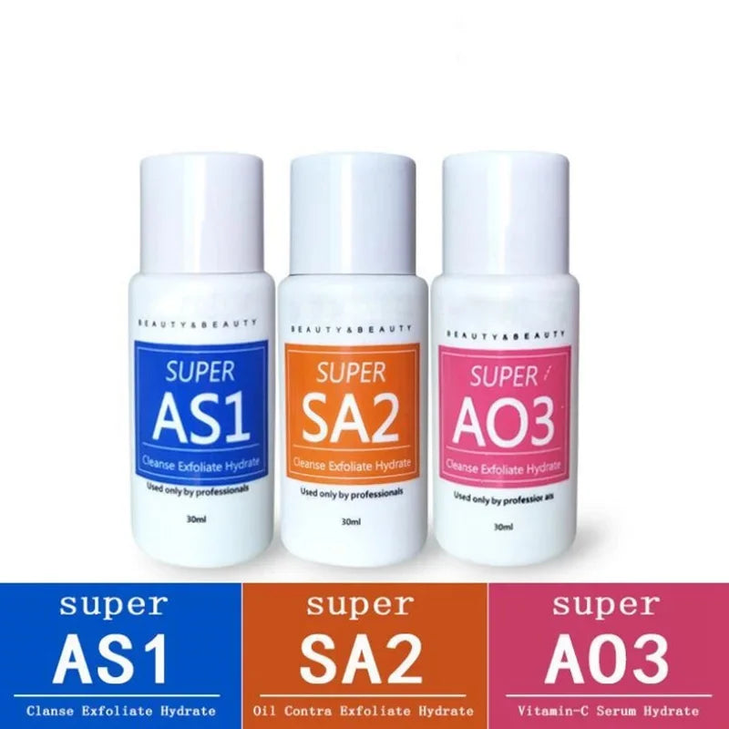 Concentrated Water Exfoliating Liquid Small Bubble Instrument Special Skin Essence AS1 SA3 AO3 3 Kinds Of Serum Skin Deep Clean