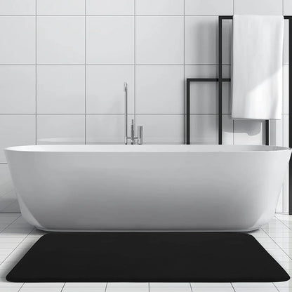 Soft Coral Velvet Bath Mat – Absorbent & Non-Slip