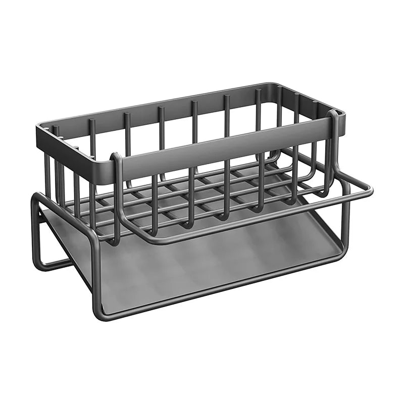 Kitchen Stainless Steel Sink Drain Rack Sponge Storage Faucet Holder Soap Drainer Towel Rack Shelf Organizer