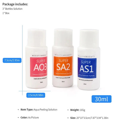 Concentrated Water Exfoliating Liquid Small Bubble Instrument Special Skin Essence AS1 SA3 AO3 3 Kinds Of Serum Skin Deep Clean