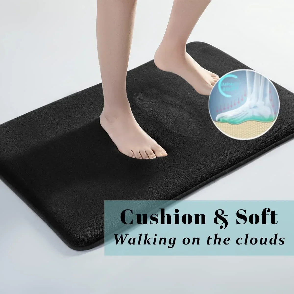 Soft Coral Velvet Bath Mat – Absorbent & Non-Slip